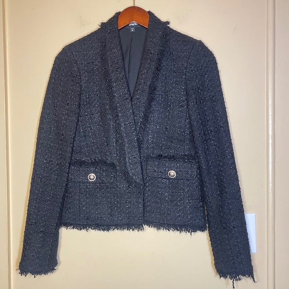 Black Tweed Blazer